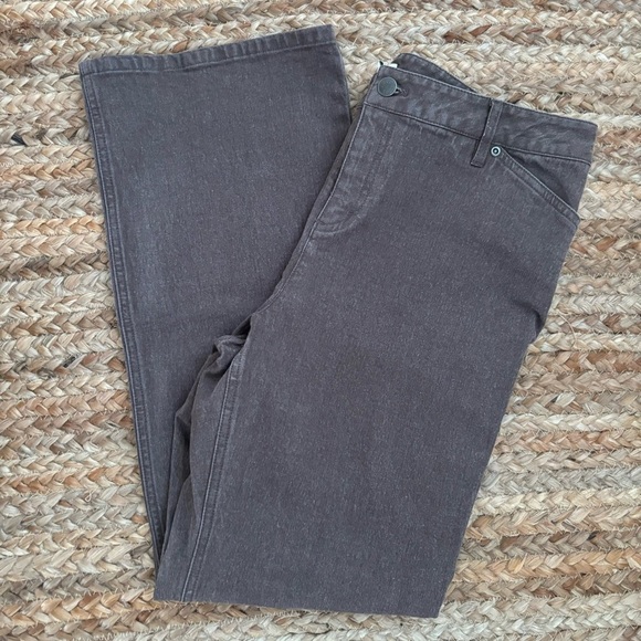 J Jill 12 Petite Brown Denim Straight Leg Pants - Picture 1 of 7
